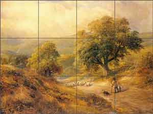 Turner Old World Country Life Ceramic Tile Mural 24" x 18" - GT002