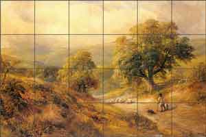 Turner Old World Country Life Ceramic Tile Mural 25.5" x 17" - GT002