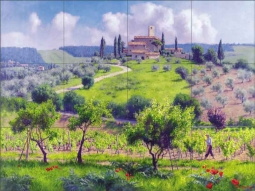 Primavera by June Carey Ceramic Tile Mural - GW-JC004