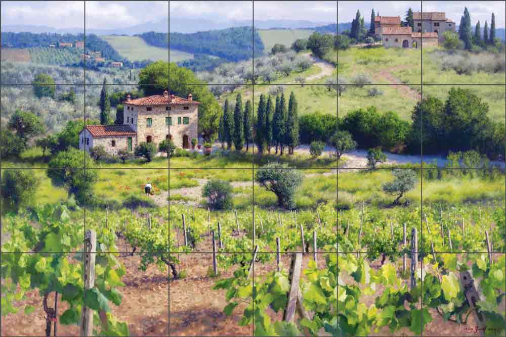 Chianti Estate by June Carey Ceramic Tile Mural - GW-JC007