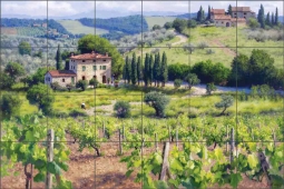 Chianti Estate by June Carey Ceramic Tile Mural - GW-JC007