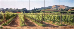 Vineyard Before the Harvest by June Carey Ceramic Tile Mural GW-JC009