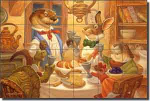 Gustafson Children's Animals Ceramic Tile Mural 25.5" x 17" - GW-SG002