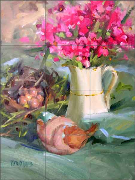 Song of Spring by Judy A. Crowe Ceramic Tile Mural - JAC062