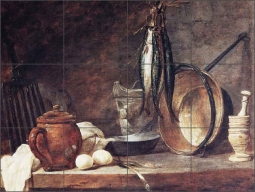 The Fast Day Meal by Jean Baptiste Simeon Chardin Ceramic Tile Mural - JBSC010