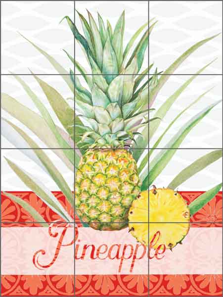 Pineapple by Joan Chamberlain Ceramic Tile Mural - JC5-002