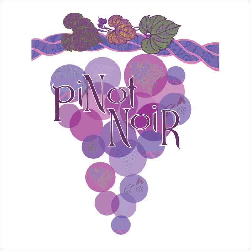 Pinot Noir by Joan Chamberlain Ceramic Accent & Decor Tile - JC5-005AT