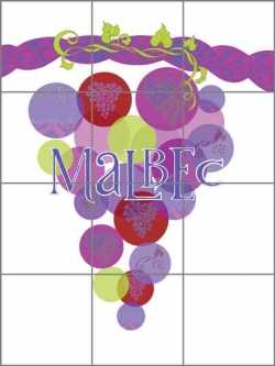 Malbec by Joan Chamberlain Ceramic Tile Mural - JC5-006