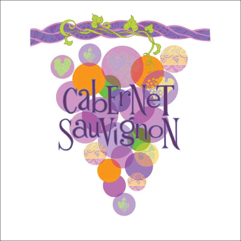 Cabernet Sauvignon by Joan Chamberlain Ceramic Accent & Decor Tile - JC5-008AT
