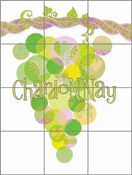 Chardonnay by Joan Chamberlain Ceramic Tile Mural - JC5-010