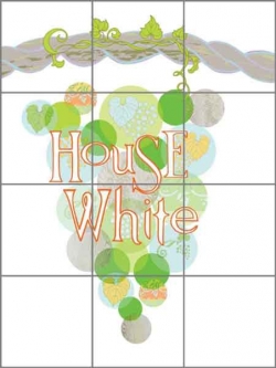 House White by Joan Chamberlain Ceramic Tile Mural - JC5-011