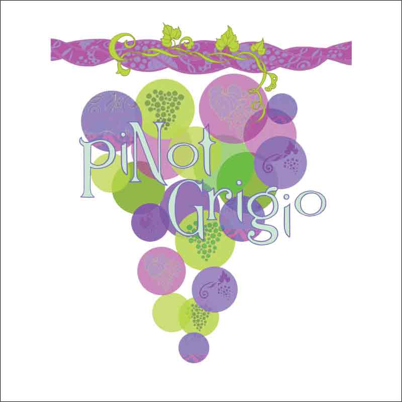 Pinot Grigio by Joan Chamberlain Ceramic Accent & Decor Tile - JC5-012AT