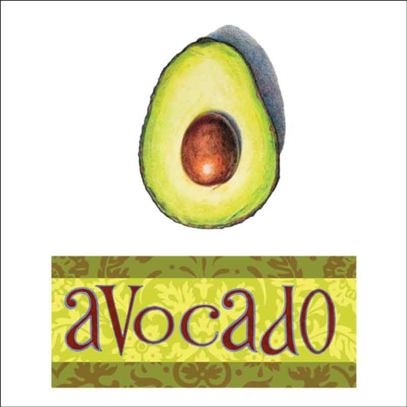 Avocado by Joan Chamberlain Ceramic Accent & Decor Tile - JC5-015AT