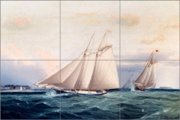 Around the Point by James E. Butterworth Ceramic Tile Mural JEB001