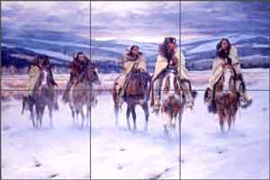 Winter's Journey by John Fawcett Ceramic Tile Mural - JFA003