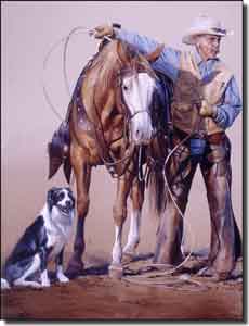 Fawcett Western Cowboy Ceramic Accent Tile 6" x 8" - JFA007AT