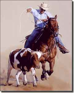 Fawcett Western Cowboy Ceramic Accent Tile 8" x 10" - JFA009AT