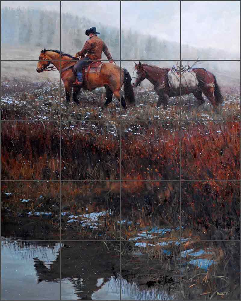 Creekside Reflection by John Fawcett Ceramic Tile Mural JFA015