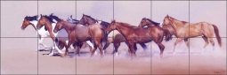 Free for All by John Fawcett Ceramic Tile Mural JFA018