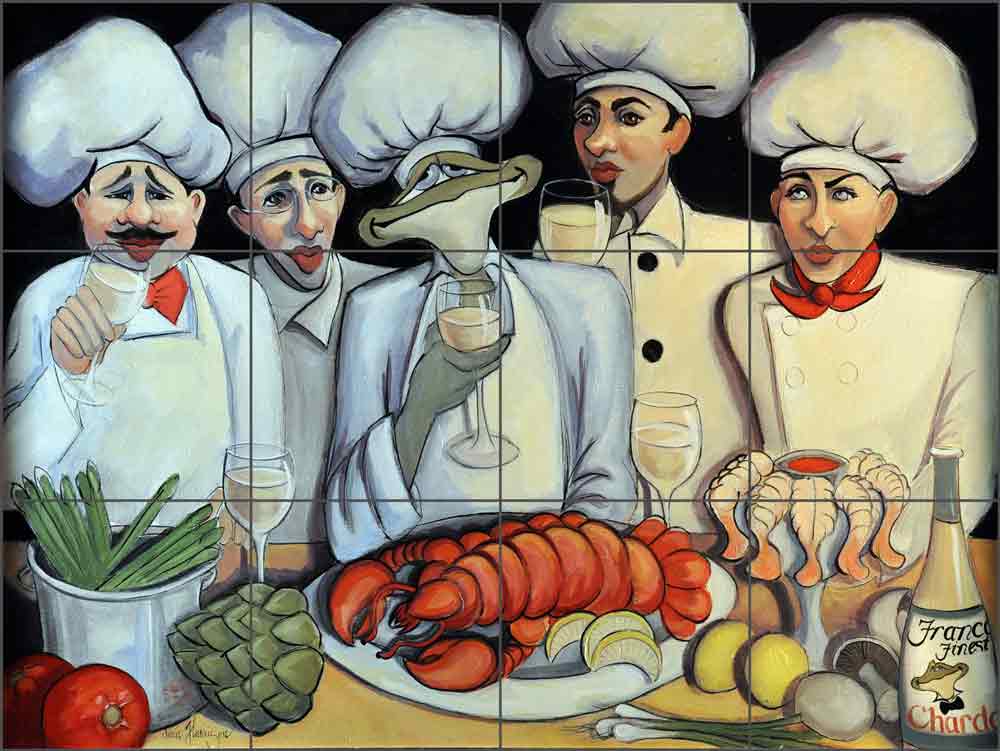 Bon Appetit by Jann Harrison Ceramic Tile Mural JHA001