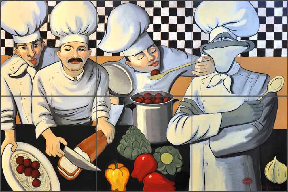 Mama Mia by Jann Harrison Ceramic Tile Mural JHA004