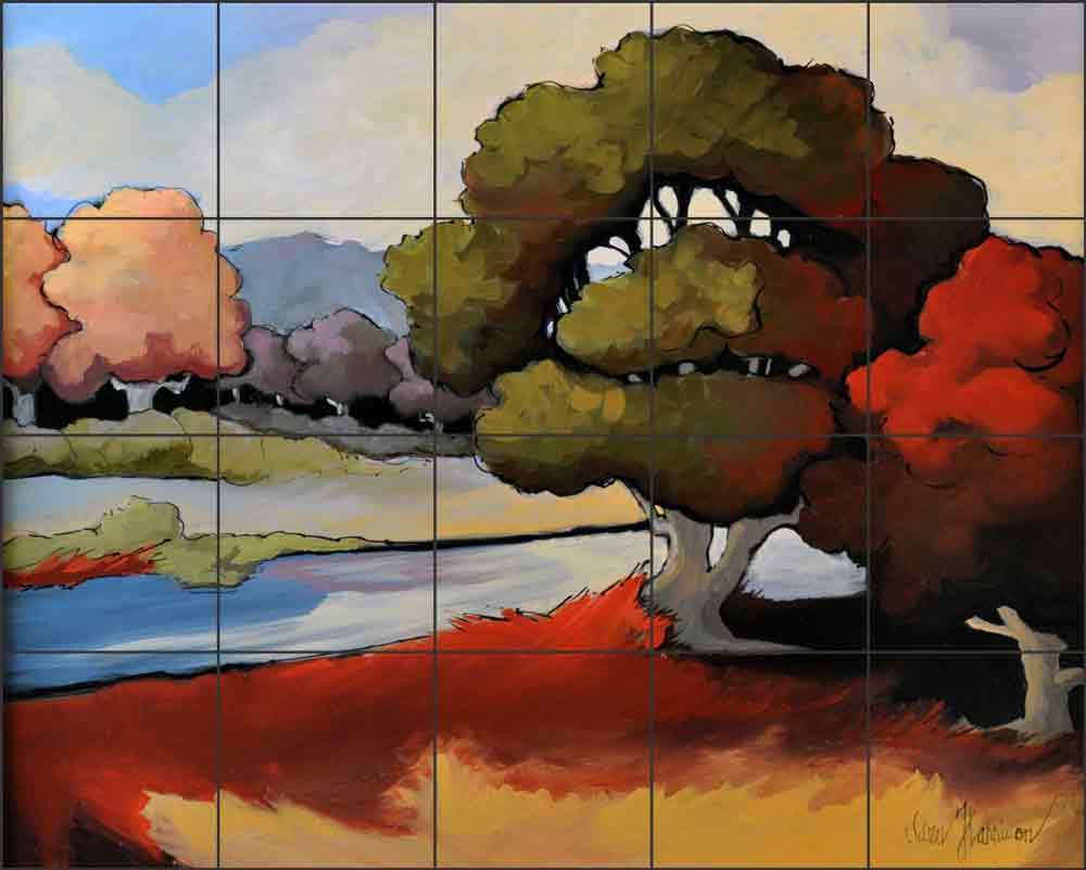 By the Water's Edge by Jann Harrison Ceramic Tile Mural JHA007
