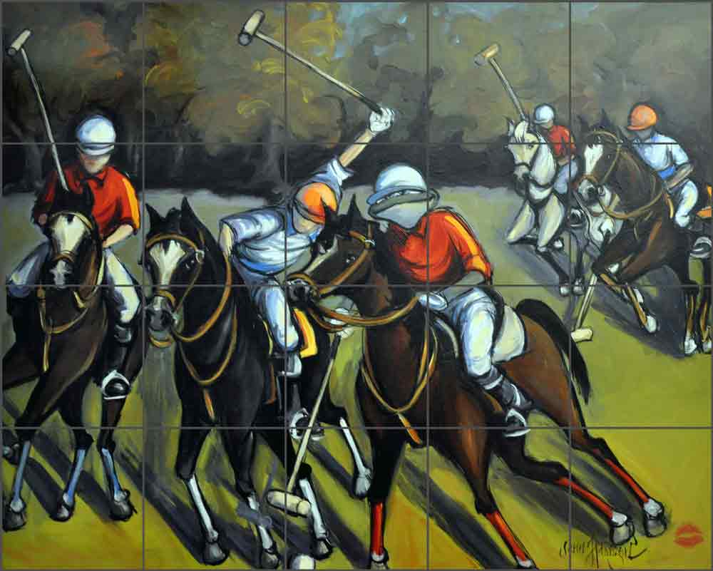 The Sport of Kings by Jann Harrison Ceramic Tile Mural JHA014