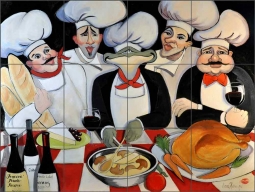 Turkey Time by Jann Harrison Ceramic Tile Mural JHA015