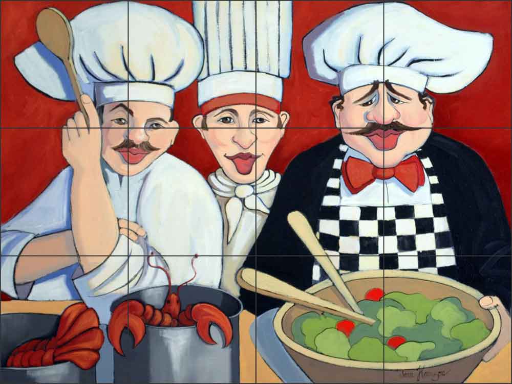 Pot Luck by Jann Harrison Ceramic Tile Mural - JHA017