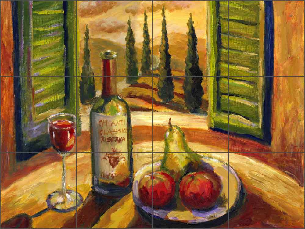 Chianti Classico by Joanne Morris Margosian Ceramic Tile Mural - JM004