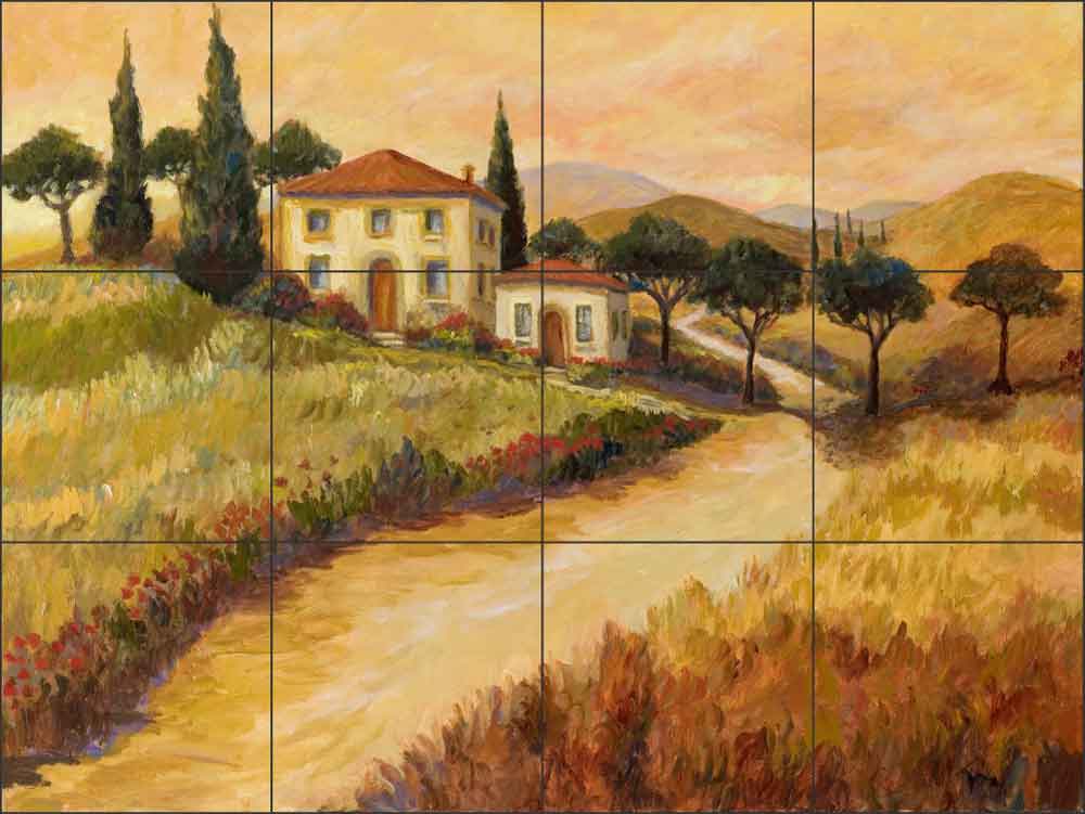 Tuscan Villa III by Joanne Morris Margosian Ceramic Tile Mural - JM013