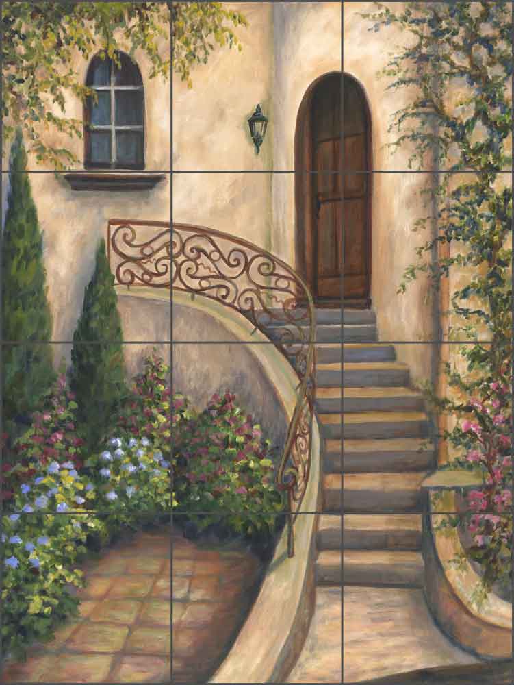 Stairway to Heaven by Joanne Morris Margosian Ceramic Tile Mural - JM020