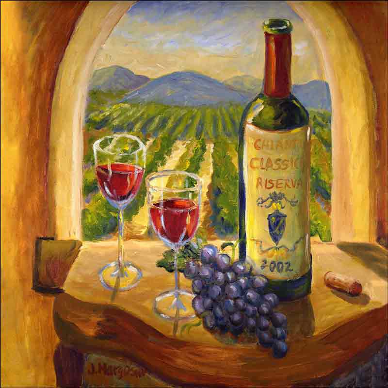 Chianti View by Joanne Morris Margosian Ceramic Accent & Decor Tile - JM021AT