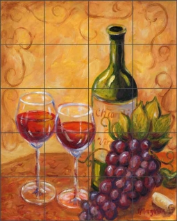 Chianti by Joanne Morris Margosian Ceramic Tile Mural JM038