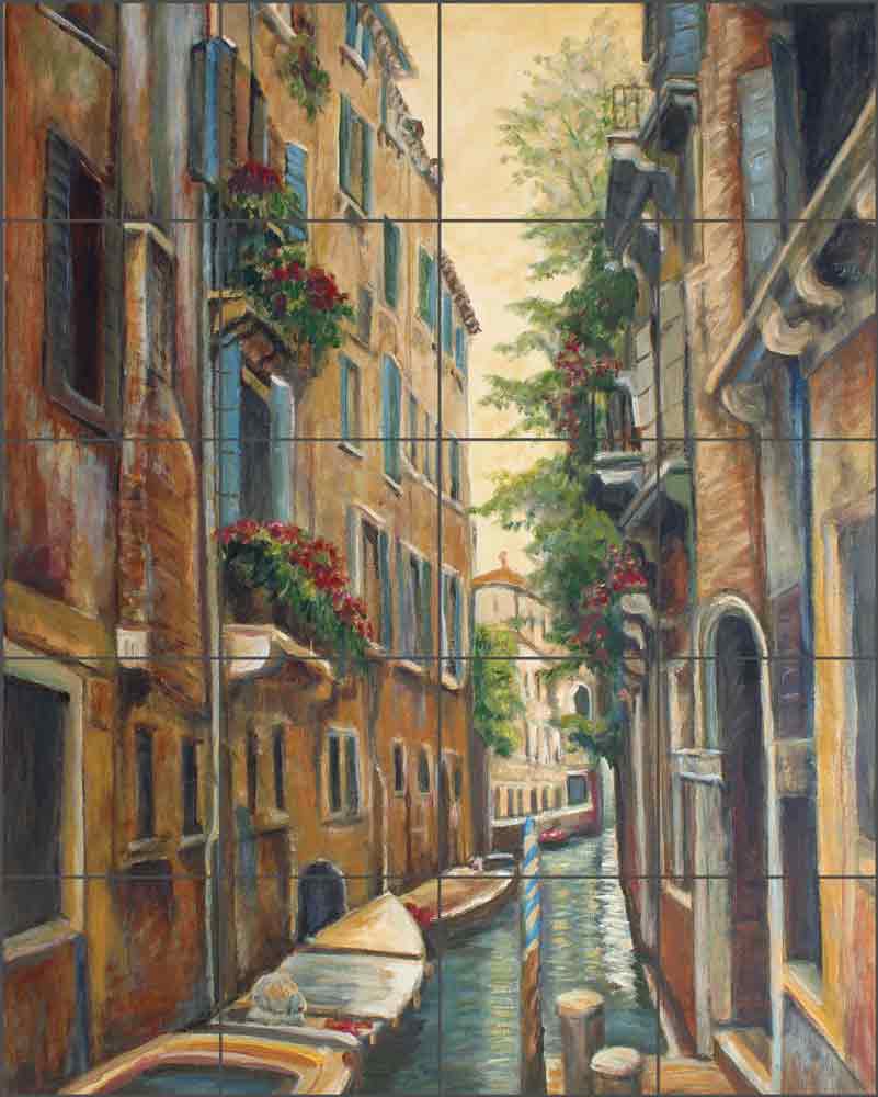 Venetian Afternoon 2 by Joanne Morris Margosian Ceramic Tile Mural - JM040