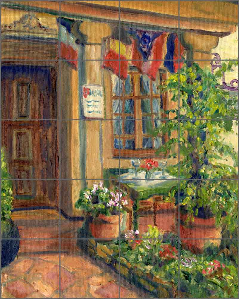 Casanova's Door by Joanne Morris Ceramic Tile Mural - JM053