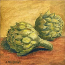 Artichokes by Joanne Morris Margosian Ceramic Accent & Decor Tile JM065AT