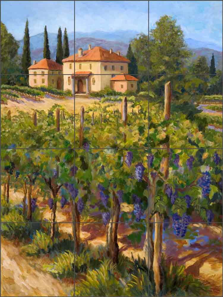 Chianti Harvest by Joanne Morris Margosian Ceramic Tile Mural JM072