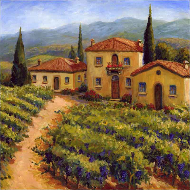 Chianti Village by Joanne Morris Margosian Ceramic Accent & Decor Tile JM080AT