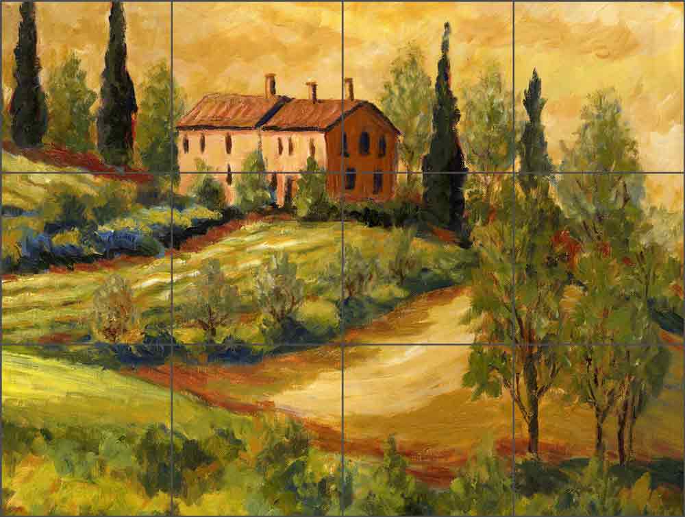 Tuscan Villa II by Joanne Morris Margosian Ceramic Tile Mural JM098