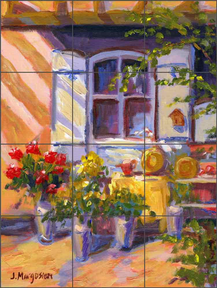 Monet's Flowers by Joanne Morris Margosian Ceramic Tile Mural JM102