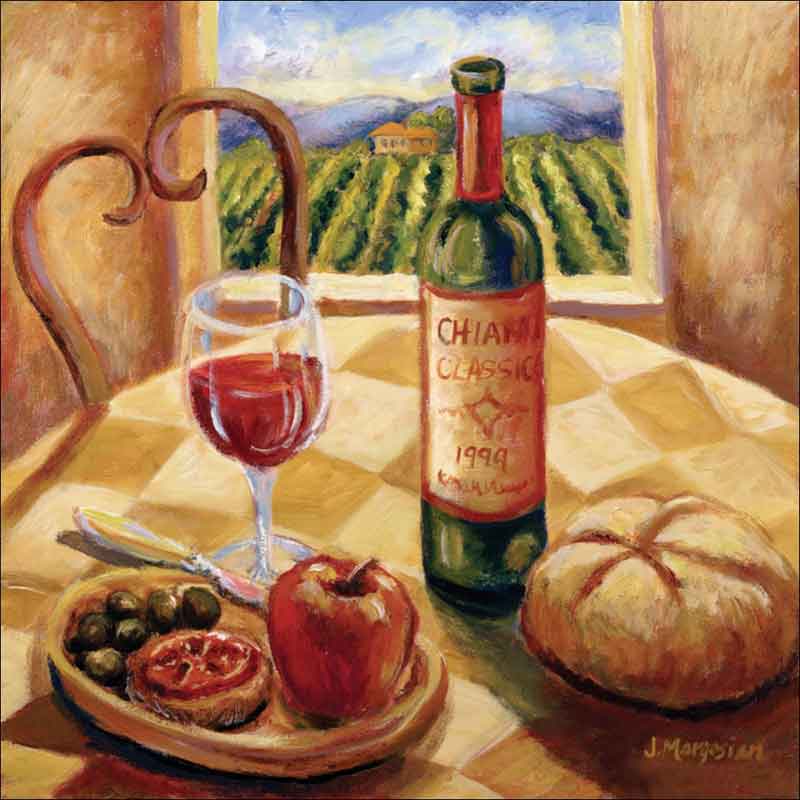Tuscan Luncheon II by Joanne Morris Margosian Ceramic Accent & Decor Tile - JM106AT