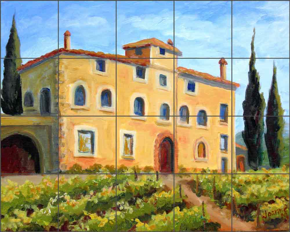 Villa Piazzano by Joanne Morris Margosian Ceramic Tile Mural - JM111