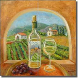 Luccio Vineyard by Joanne Morris Margosian Ceramic Tile Mural - JM122