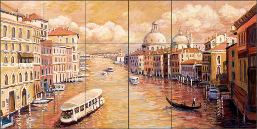 Venice Grand Canal by Joanne Morris Margosian Ceramic Tile Mural JM126