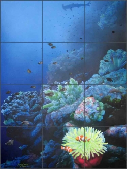 Reef of Life by Justin Sparks Ceramic Tile Mural JSA002