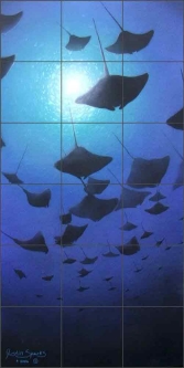 Rays of Light by Justin Sparks Ceramic Tile Mural JSA003