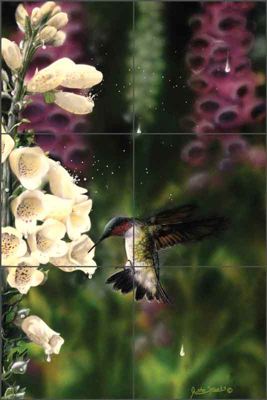 Foxglove by Justin Sparks Ceramic Tile Mural JSA009