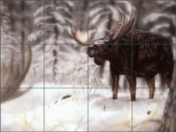 Winter Rivals by Justin Sparks Ceramic Tile Mural - JSA012