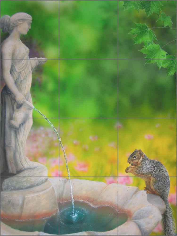 Poolside by Justin Sparks Ceramic Tile Mural JSA023